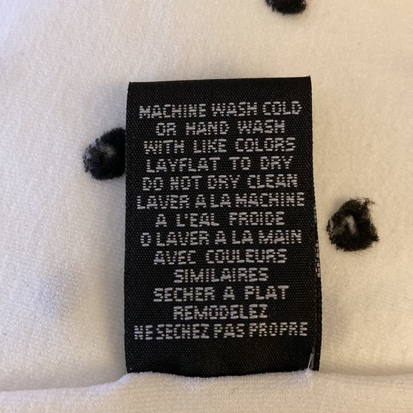 NWOT - Majora White & Black Stitched Polka Dot Scalloped Edge Camisole - Sz L - Picture 5 of 16